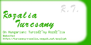 rozalia turcsany business card